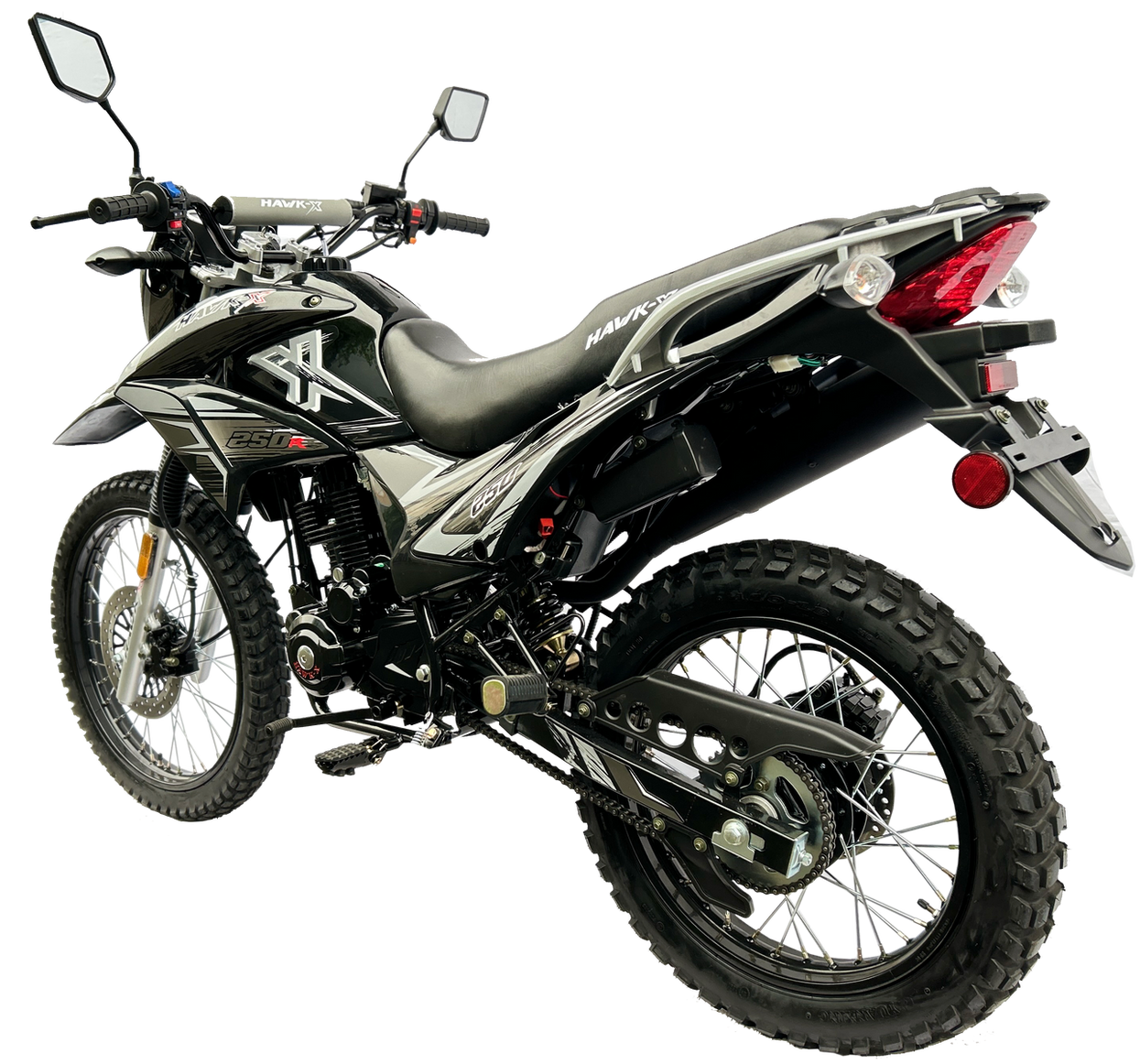 Hawk X 250cc Dual Sport Motorcycle D.O.T.