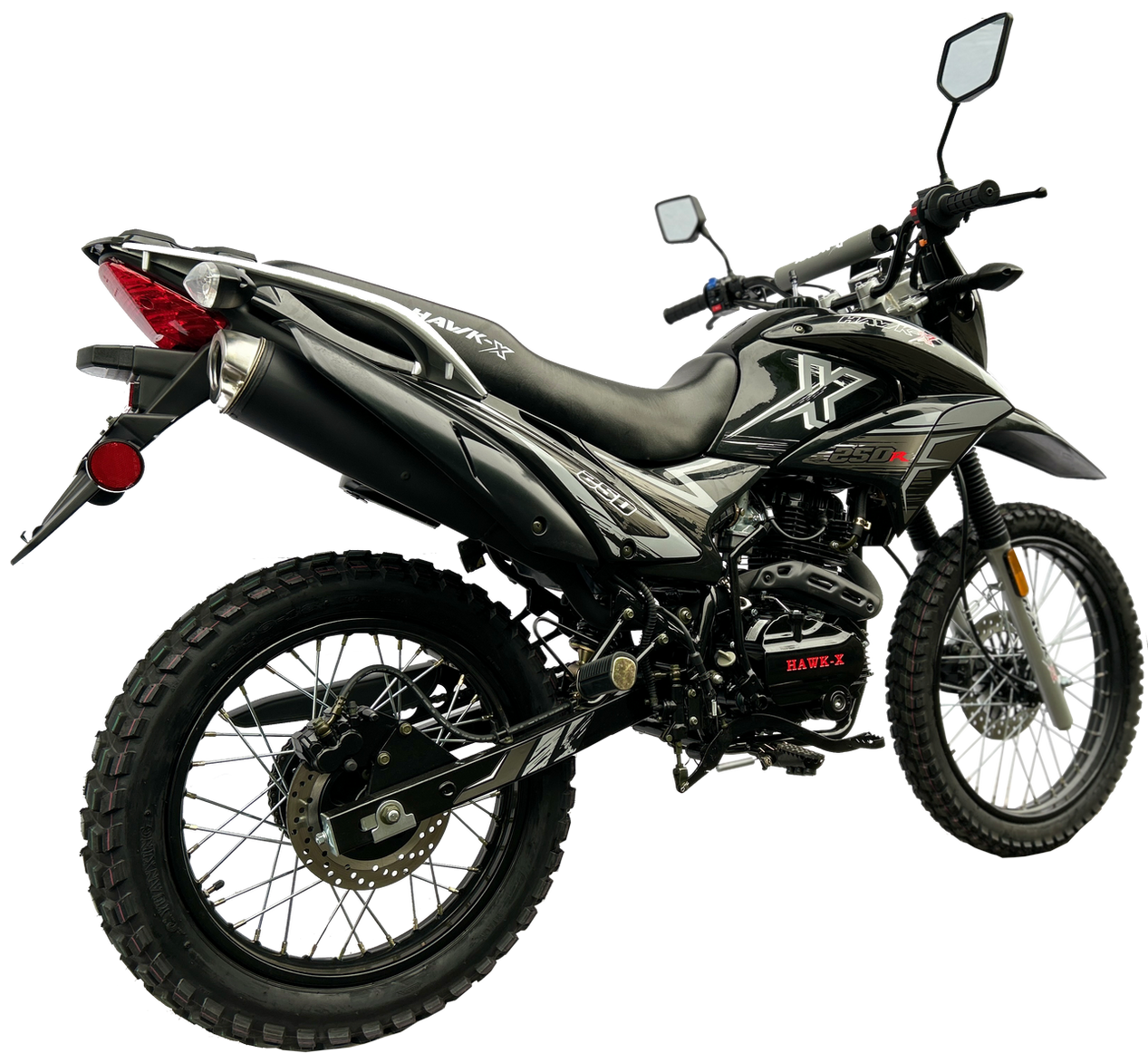 Hawk X 250cc Dual Sport Motorcycle D.O.T.