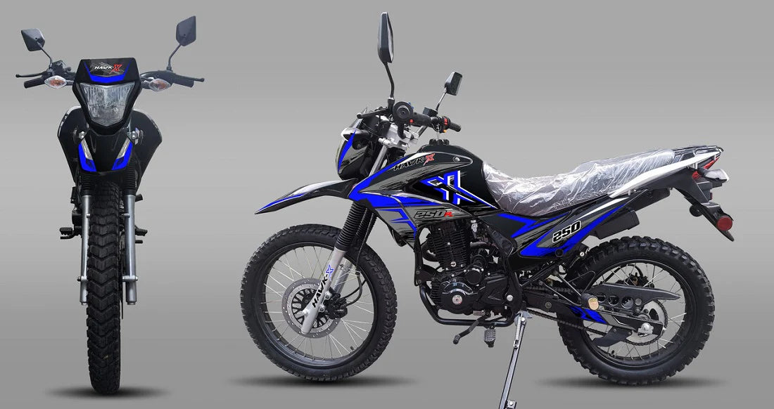 Hawk X 250cc Dual Sport Motorcycle D.O.T.